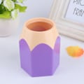 Miniatyrbilde 6 av 7: Kreativ sminkebørsteholder penn vase blyantpotte stasjonær boks skrivebordsbeholder (lilla)
