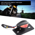 Miniatyrbillede 7 af 8: Motorcykel Baglygte Universal Retro LED Brems Nummerplade Lys Indikatorlys (rød)