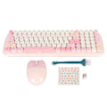 Miniatyrbilde 1 av 8: Trådløst tastatur og mus - Fargerikt fullstort skrivemaskintastatur - Søt optisk mus for Windows PC, bærbar PC, stasjonær datamaskin - Rosa
