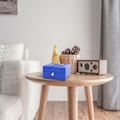 Miniatyrbillede 8 af 8: 1 stk. Mini bærbar strygejern Petty aflåselig kontant penge mønt sikker boks husholdning (blå)