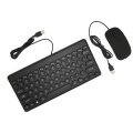 Miniatyrbillede 7 af 8: Tastatur og mus-sæt Komfortabel Ergonomi Strømbesparende 78 Taster Rund Tastehætte 4 Museknapper Kablede Computertilbehør Sort