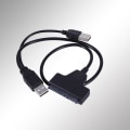 Pikkukuva 7 / 7: SATA 7 + 15 22 Pin - USB 2.0 -kaapelisovitin 2.55\" HDD-kiintolevylle USB-virtajohdolla