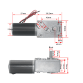 Pikkukuva 2 / 6: Käännettävä kierukkavaihdemoottori - 8mm akseli (1 kpl) 100RPM