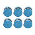 Miniatyrbillede 7 af 8: 6 stk. Tennis Racket Grip Tape PU Frostmat Anti-Skid Svedabsorption Badminton Racket Tape Sports Tilbehør Blå