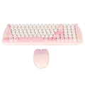 Miniatyrbilde 2 av 8: Trådløst tastatur og mus - Fargerikt fullstort skrivemaskintastatur - Søt optisk mus for Windows PC, bærbar PC, stasjonær datamaskin - Rosa