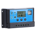 Miniatyrbillede 2 af 8: 60A Solar Charge Controller med Dobbelt USB-Port 5V Auto PWM LCD-Display Solpanel Batteri Regulator