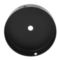 Miniatyrbilde 8 av 8: Aluminium Rund Form Taklampe Lampebase Pæreholder DIY Lys Tilbehør Svart