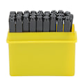 Miniatyrbillede 3 af 8: 4mm Craft Letters A-Z Punch Stamps Set Høj Kulstof Stål Metal Læder Værktøjssæt Etui