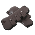 Miniatyrbilde 5 av 8: 2stk Hestebeinbeskytter PU Neopren Hestebeinbeskyttelsesstøvler for ridehopping Par brune forbein L