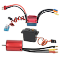 Pikkukuva 8 / 8: Harjaton moottorisarja 4500KV Moottori Tehokas 2,2KG Servo 35A Harjaton moottori ESC-sarja 1/14 1/16 RC-autolle