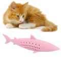 Miniatyrbillede 6 af 8: Silikone Kæledyr Katte-Kattenip Molare Tænder Rensning Simulering Fiskeform Træning Interaktivt LegetøjPink