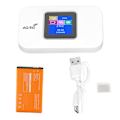 Miniatyrbilde 1 av 8: 4G WiFi-ruter 150 Mbps med Micro SIM-kortspor, støtter 8 brukere, LED-skjerm, mobil WiFi-hotspot for Europa, bærbare datamaskiner, telefoner, PC