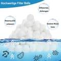 Miniatyrbillede 2 af 4: 700g Poolfilterkugler, Genanvendelige Filterkugler 700g White