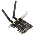 Miniatyrbild 2 av 8: PCI E till NGFF M.2 WIFI Trådlös Modul Adapterkort KEY A E Nätverks Expansionskort