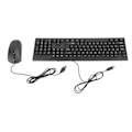 Miniatyrbilde 5 av 8: Tastatur og Mus Combo Svart Vanntett 104 Taster Anti Skli USB Kabeltilkobling Tastatur Mussett for Spill Kontor