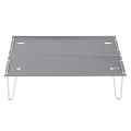 Miniatyrbilde 2 av 8: Piknik sammenleggbart bord Bærbart aluminiumslegering utendørs minibord for campingfiske VandringGrå