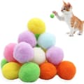 Miniatyrbillede 1 af 5: 20 Stykker Kat Pomponer Bløde Bolde Indendørs Interaktivt Legetøj Træning Multicolor (3cm)