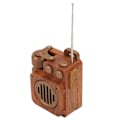 Miniatyrbild 5 av 8: Retro Bluetooth-högtalare Radio Träimitation HiFi Förlustfri Ljud Stöder U-disk Minneskort Bluetooth-högtalare med FM-radio