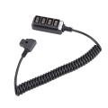 Miniatyrbild 4 av 8: Hane D Tap B Typ Power Tap till 4-portar hona P Tap Hub Adapter Splitter