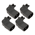 Miniatyrbillede 6 af 8: 4 stk. IEC320 C14 til IEC320 C5 Strømadapter 90 Grader Højre Vinkel IEC320 C14 Han til C5 Hun Strømadapter 250V