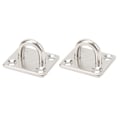 Miniatyrbilde 8 av 8: 2 stk Båtfaste Firkantede Pad Eye i Rustfritt Stål, Holdbar Marin SS Pad Hardware for Yacht 40 X 50mm/1.6 X 2.0 tommer