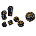 Miniatyrbillede 3 af 5: 15 stk. D3‑D100 Polyhedral Terningesæt 3 Sider til 100 Sider Trylle Terninger Rulle Sæt Gul
