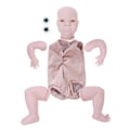 Pikkukuva 5 / 8: Maalaamaton Reborn-nukke DIY-taapero Koko vartalo Silikoni Baby Head Limbs SetMaalaamaton nukke-sarja