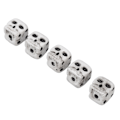 Miniatyrbillede 4 af 8: 5 stk. Skelet-terninger Skull 6-sidet harpiks ornament spil tilbehørssæt til hjemmefest