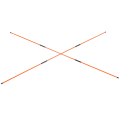 Miniatyrbillede 5 af 8: Glasfiber Golf Alignment Stick Trefolds retningsindikator Golfudstyr tilbehør