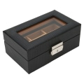 Miniatyrbild 3 av 8: Watch Snygg Lätt Lyx 3 Fack Låsbar Case watch med glasplatta Svart