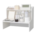Miniatyrbilde 5 av 8: Skrivebord i tre, utstillingshylle, skrivebord, flerlags oppbevaringshylle, mini bokhylle, kosmetikkarrangør S