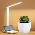 Miniatyrbilde 5 av 8: Sammenleggbar lampe med justerbar fargetemperatur og lysstyrke, øyebeskyttende berøringsbordlampe for studier, sovesal, oppladbar 4000mAh litiumbatteri