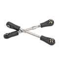 Miniatyrbillede 3 af 8: 2 stk RC Servo Trækstang RC Servo Svingarm til ZD Racing 10421 1/10 RC Bil Sort Sølv