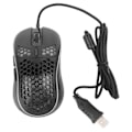 Miniatyrbillede 1 af 8: Ledningsforbundet Mus Letvægts Hul Ergonomisk Optisk Sensor USB Computer RGB Gaming Mus Sort til Kontor