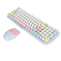 Miniatyrbillede 4 af 8: Trådløst Tastatur Mus Farverigt Fuldt Størrelse Skrivemaskine Tastatur Sød Optisk Mus til Windows PC Bærbar Computer Desktop Computer Blå