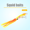 Miniatyrbilde 2 av 5: 24cm/40g fiskesluk Blekksprutsluk Fiskeagn Crankbait Tackle Jig Diskantkrok Gul Oransje