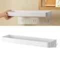 Miniatyrbild 6 av 8: Väggmonterad badrumshylla Multipurpose Modern Minimalism Style Punch Free Flytande hylla för badrum Vit Rektangel