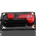Miniatyrbild 6 av 8: DC12V-24V Bilkretsbrytare Återställ Inline Säkring Inverter Ljud/Video Systemskydd (20A)