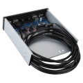 Miniatyrbilde 8 av 8: USB 3.0 + USB 2.0 19PIN HD Lydforlengelse Frontpanel