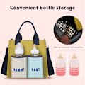 Miniatyrbillede 4 af 8: Bærbar Mommy Bag Stor Kapacitet Baby Ble Skiftende Tote Taske Multi Funktion Baby Skiftende Taske Taske Messenger Taske Rejse Ble Taske