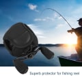 Miniatyrbild 4 av 8: Vattentät Andningsbar Baitcasting Fiskerulle Väska Fiskhjul Skydd Blå