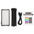 Miniatyrbild 1 av 8: Manbily Camera Fill Light MFL-02 Fullfärg RGB Video LED-ljus 3000K-6500K med stativ för videofoton