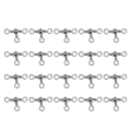 Miniatyrbillede 1 af 8: 20 stk. Holdbare Fleksible Trevejs Rullesvirvler Triple Swivel Fiskekonnektorer (3#)