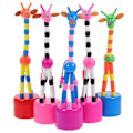 Miniatyrbild 1 av 2: 5 st Baby Leksaker Jul Fingerdockor Trä Giraff Dockor Push Toy Puppet Toys Db 18cm