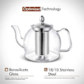 Miniatyrbilde 2 av 5: 1000 ml glasstekanne med avtakbar infuser, egnet for komfyrtopp