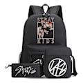 Miniatyrbillede 1 af 2: 3 stk Stray Kids Rygsække til Drenge og Piger