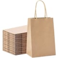 Pikkukuva 1 / 5: 50 kpl Juhlakassit Ruskea Lahjakassi 20,3 x 11 x 27 cm Ruskea Paperikassi Kierrekahvoilla Juhlaleluille (Keltainen) (JS)