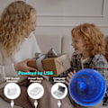 Miniatyrbillede 5 af 8: 3D Planet Glas Kugle Natlampe, Fjernbetjening, 16 RGB Farver, Dæmpbar, Træbase (8cm) c c c