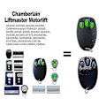 Pikkukuva 2 / 4: Chamberlain Liftmaster 94335e 84335eml D-66793 Kauko-ohjain 433.92MHz autotallin ovenavaajalle Style2