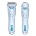 Miniatyrbilde 1 av 9: 2-i-1 Bikini Trimmer Elektrisk Barbermaskin for Kvinner, Silky Glide Pro Hårfjerning for Barbering av Ben, Armer, Armhuler og Ansikt Blue